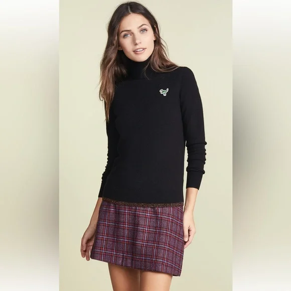 Coach Sweaters Coach 941 Black Cashmere Turtleneck With Rexy